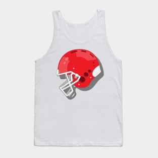 Red Football Helmet Tank Top